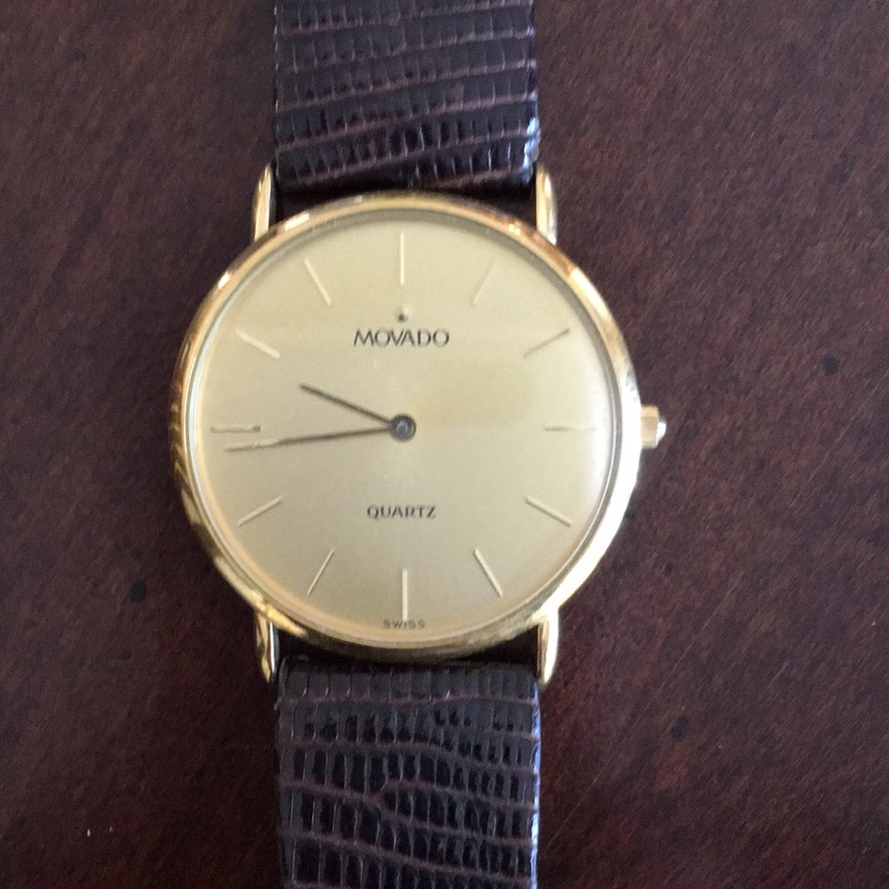Men’s Movado watch with leather band